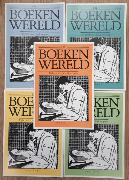 BOEKENWERELD, DE. - De Boekenwereld. Tijdschrift voor boek en prent. Zevende jaargang, 1990 - 1991. Compleet: Vijf nummers.