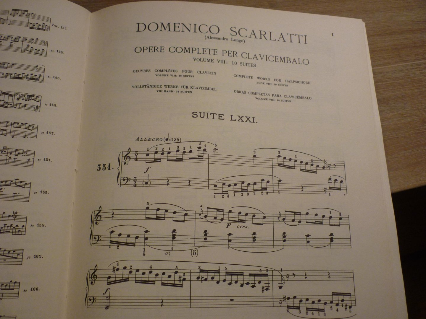 Scarlatti; Domenico (1685–1757) - Opere Complete Per Clav. Vol. 8; Suites No. 351 - 400; Voor Klavecimbel (of piano); Editor: Alessandro Longo