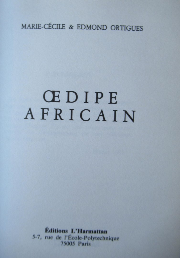 Ortigues, M.C. et E. - Ae dipe africain