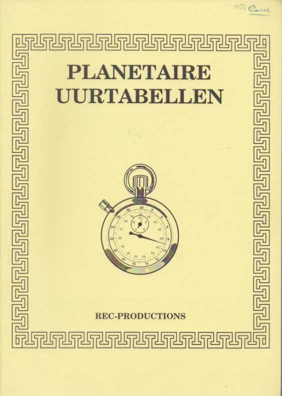 Daelman, Raymond - Planetaire uurtabellen