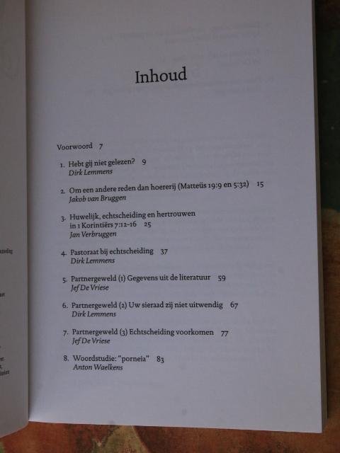 Lemmens, Dirk, Vriese, Jef de e.a., - Verdriet in het Huwelijk