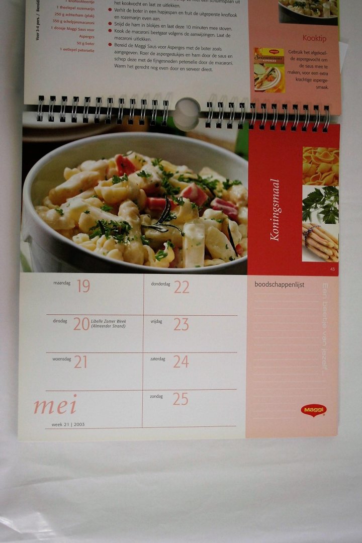 Diversen - Recepten Kalender 2003 Maggi (3 foto's)