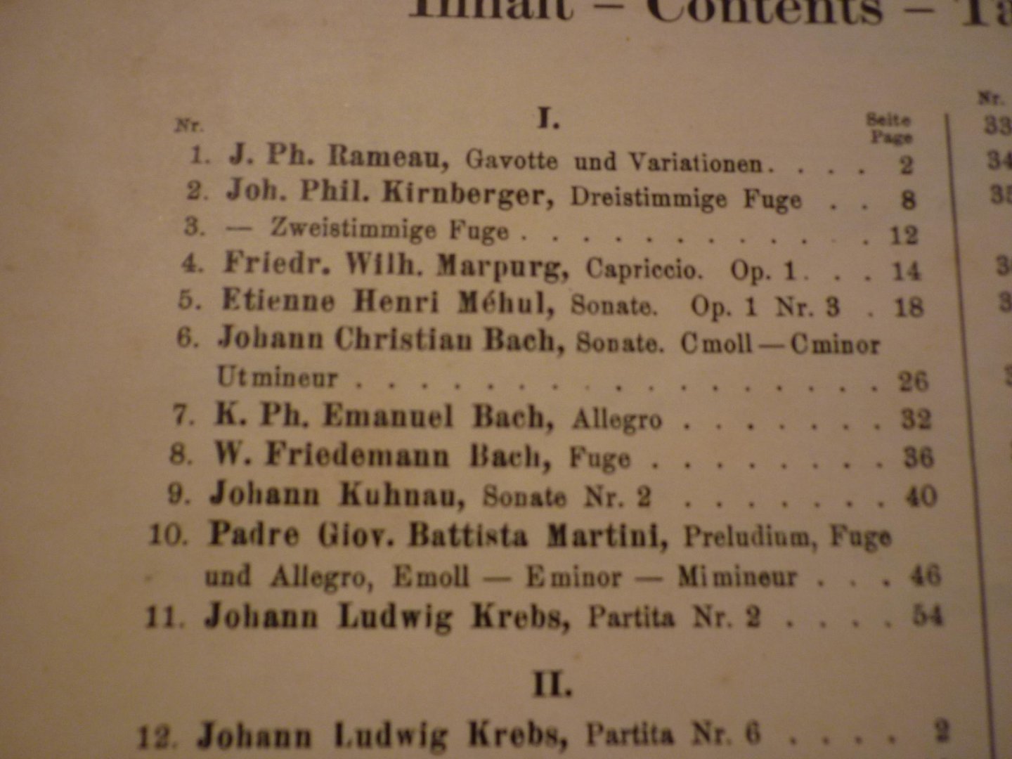 Div. Componisten - Alte meister; Band I en Band II; Sammlung wertvoller Klavierstucke des 17. und 18. Jahrhunderts (herausgegeben von E. Pauer)