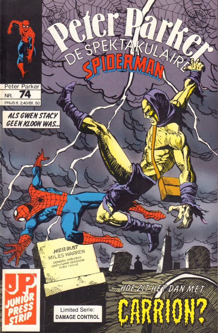 Junior Press - Peter Parker, de Spektakulaire Spiderman nr. 074, Limited Serie : Damage Control, geniete softcover, zeer goede staat