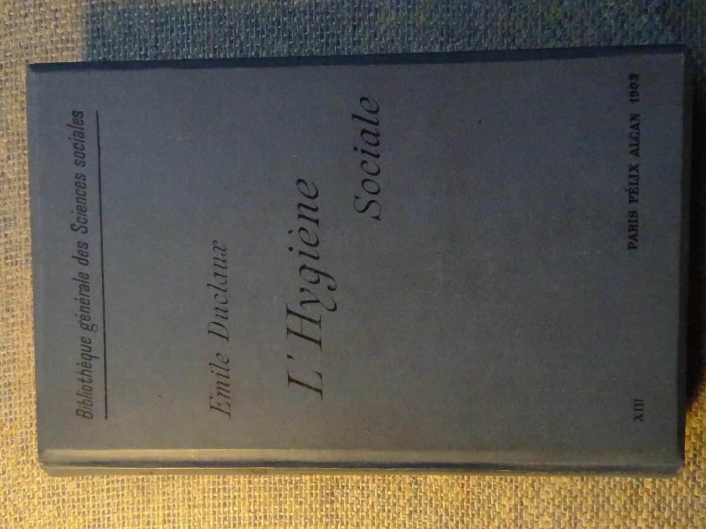Duclaux, Émile - L'HYGIÈNE SOCIALE