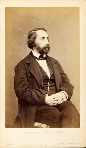 Schulhoff, Jules: - [Carte-de-visite Fotografie] Kniestück nach halbrechts