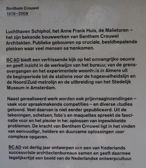 Crouwel, Benthem. / Schipper Kirsten. - BC AD 010.    /   Benthem Crouwel  - 1979-2009