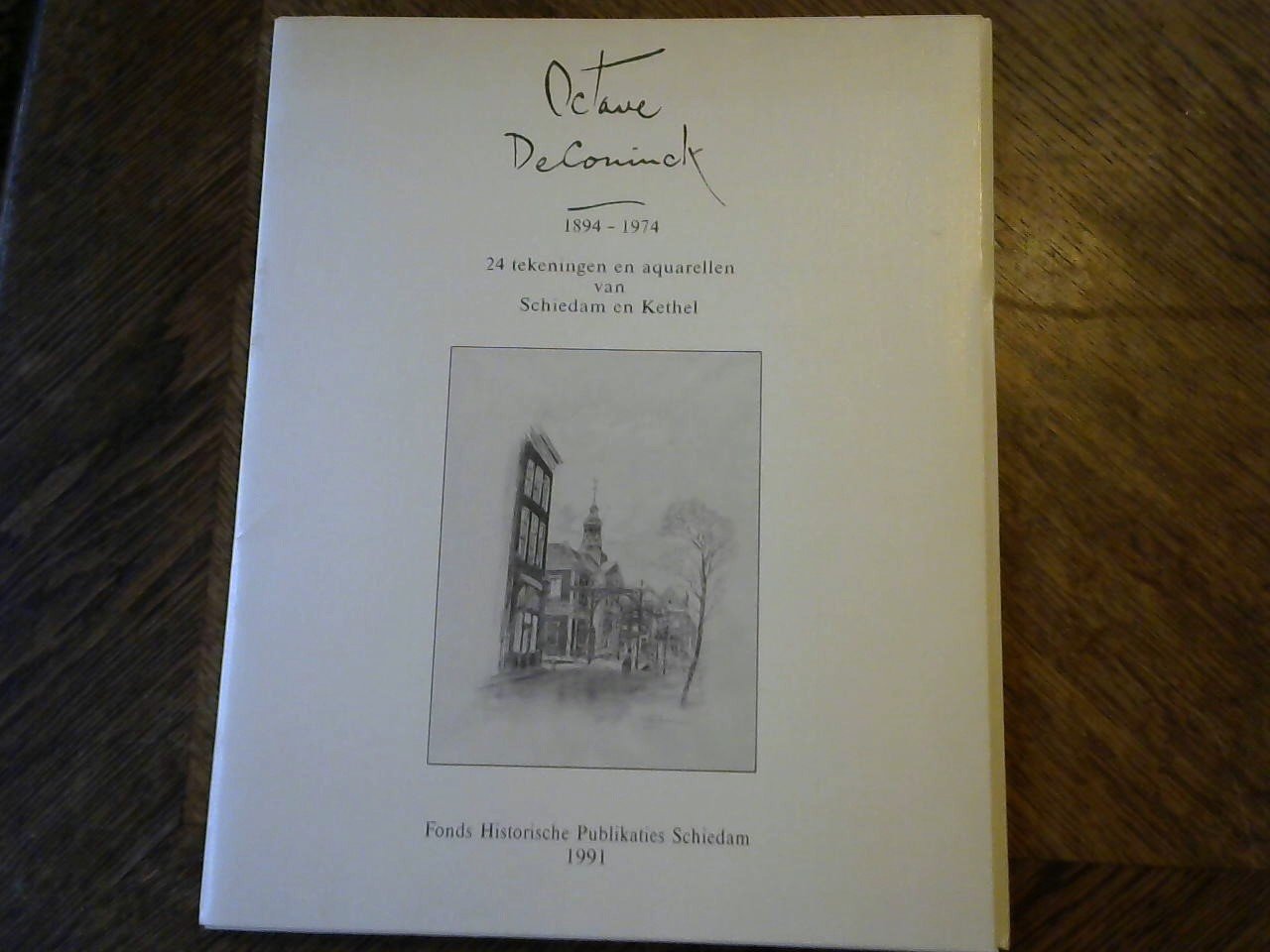 Octave DeConinck (1894-1974) - Map met 24 Tekeningen en aquarellen van Schiedam en Kethel, 1991