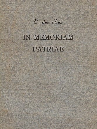 TEX, E. den - In memoriam patriae.