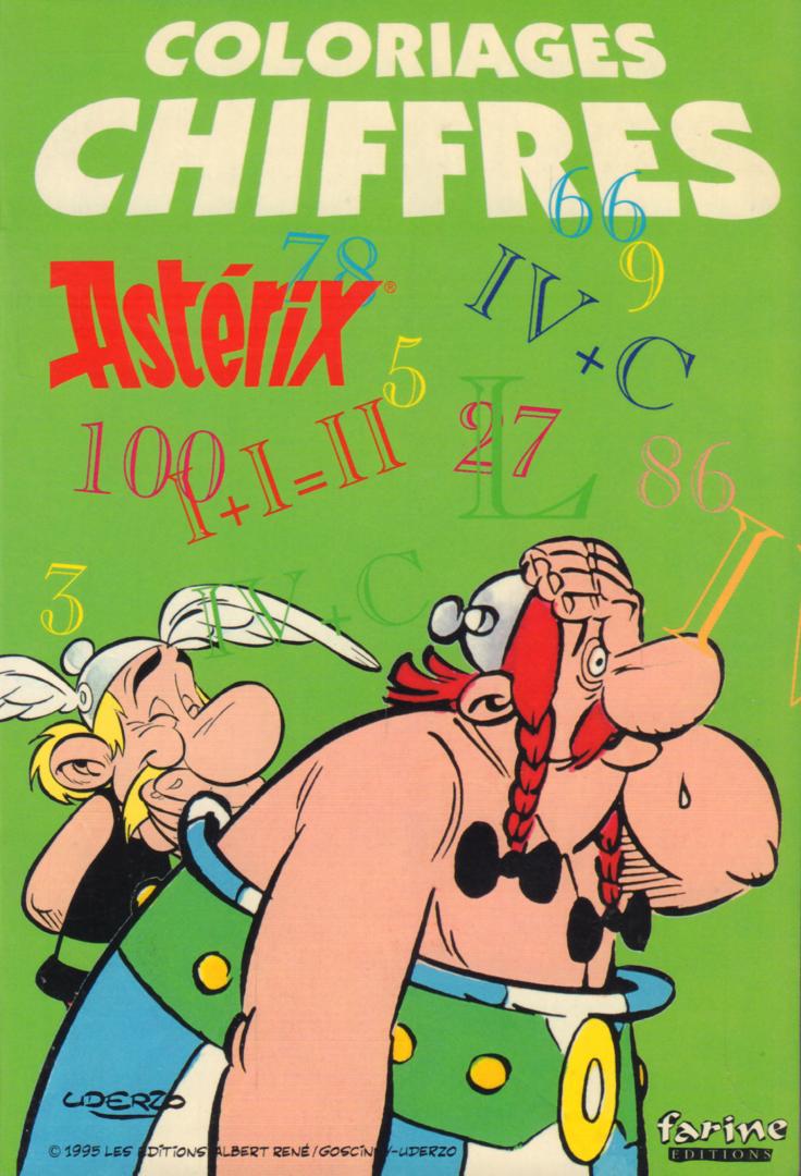 Goscinny / Uderzo - Asterix, Coloriages Chiffres, grote, geniete softcover (17 cm x 25cm),  gavestaat