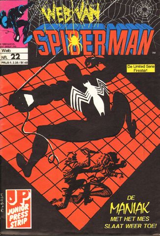 Junior Press - Web van Spiderman 022, Moord op een fotomodel,  geniete softcover, zeer goede staat