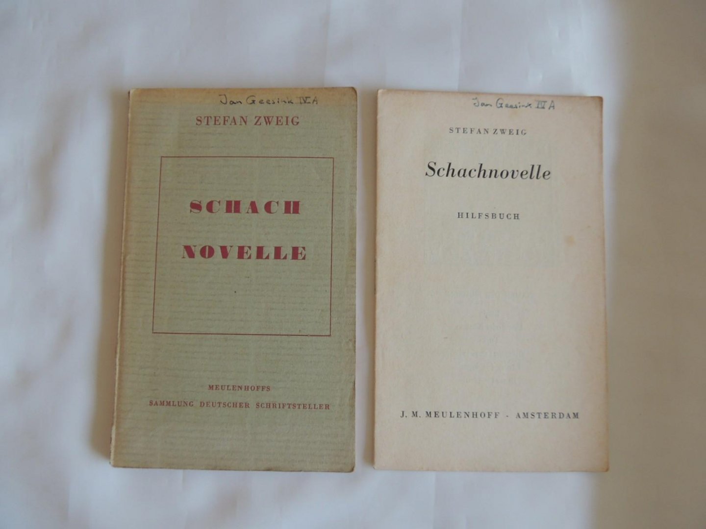 Stefan Zweig - Schach novelle  und Hilfsbuch