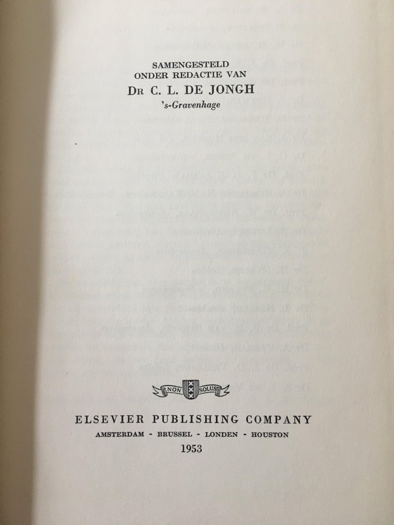 Red; Dr. C.L. De Jongh - Aanwinsten tweede serie; deel 4; infectieziekten