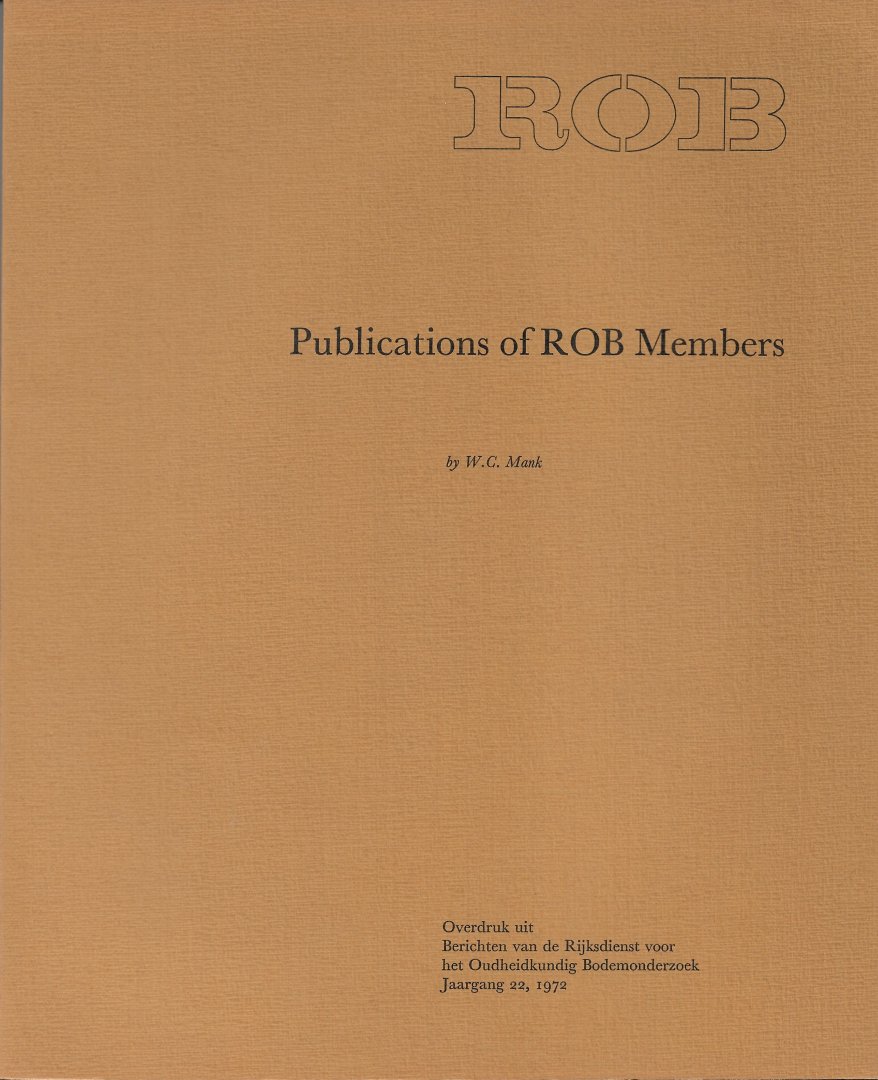 MANK, W.C. - Publications of ROB Members.