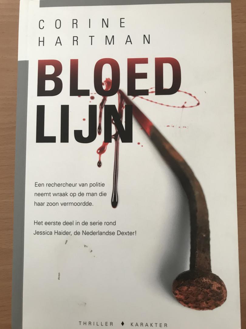 Hartman, Corine - Bloedlijn / het eerste deel in de serie rind Jessica Haider de Nederlandse Dexter