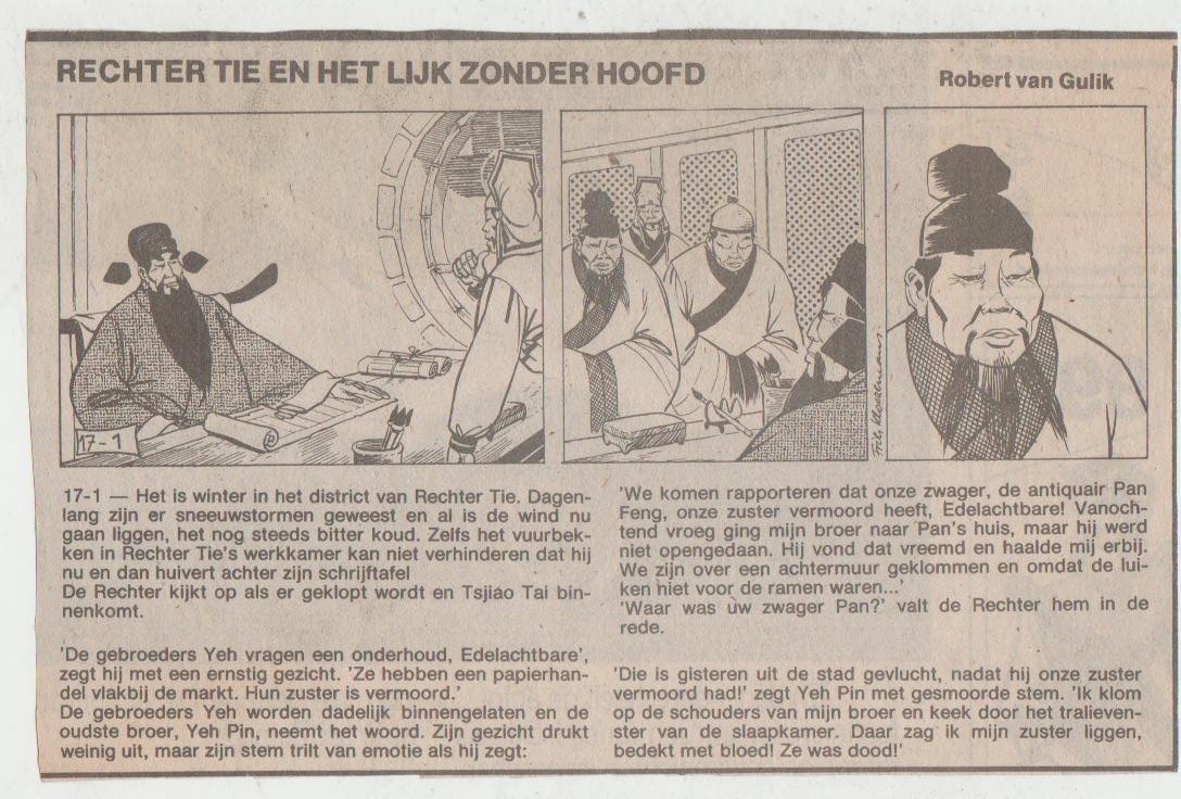  - rechter Tie knipsel-verhaal 17 Algemeen Dagblad jaren '80