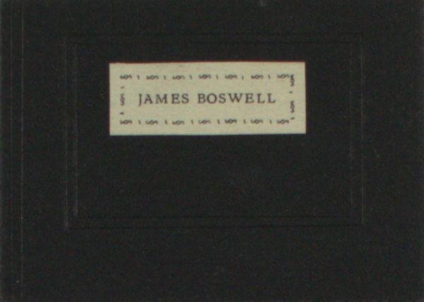 Boswell, James. - Utrecht verse.