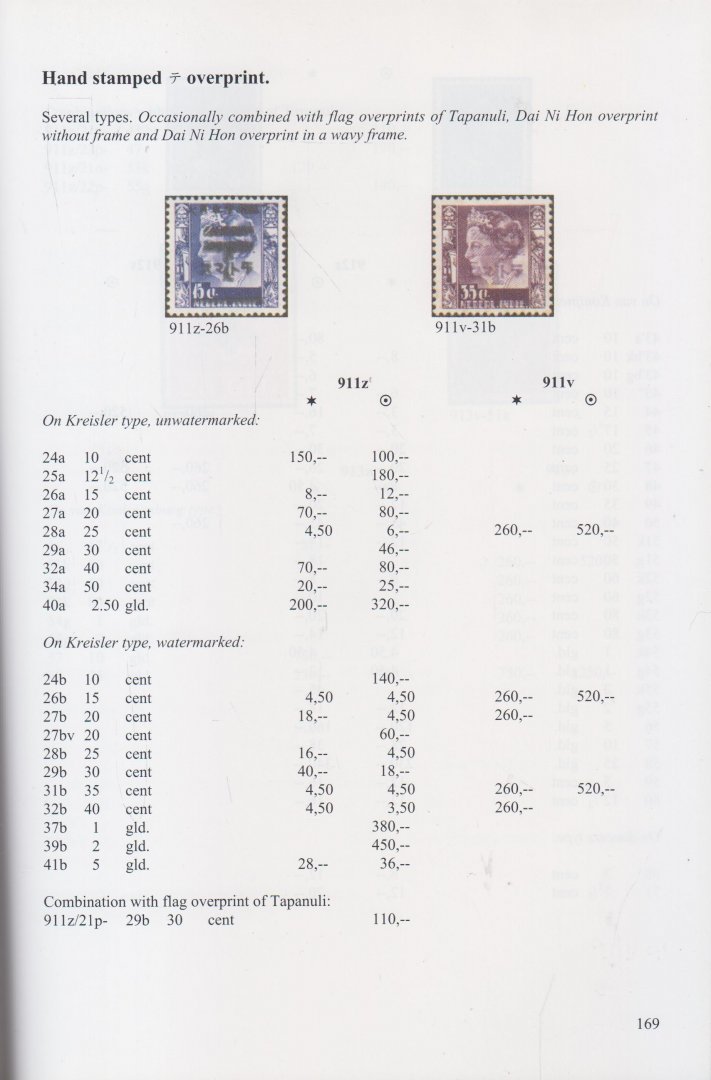 Vosse (1945-1971) (Ed.), Leo B. - DAI NIPPON Catalogue of the postage stamps of the Netherlands East Indies under Japanese occupation 1942 - 1945.