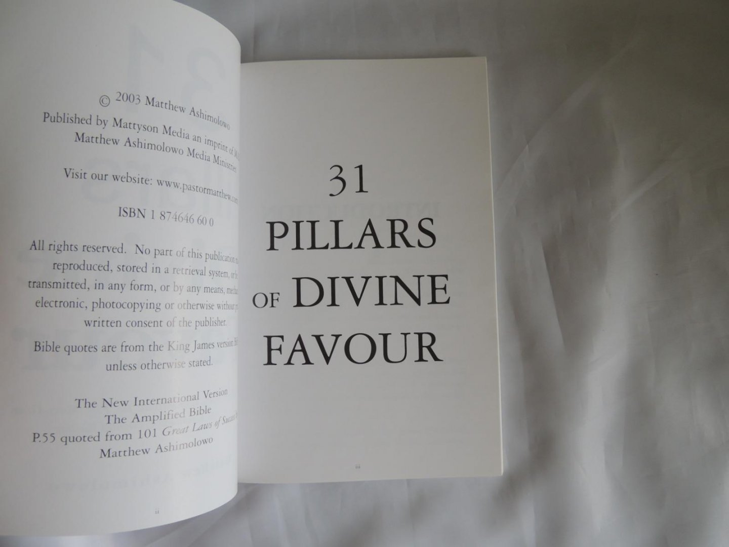Matthew Ashimolowo - 31 Pillars of Divivne Favour