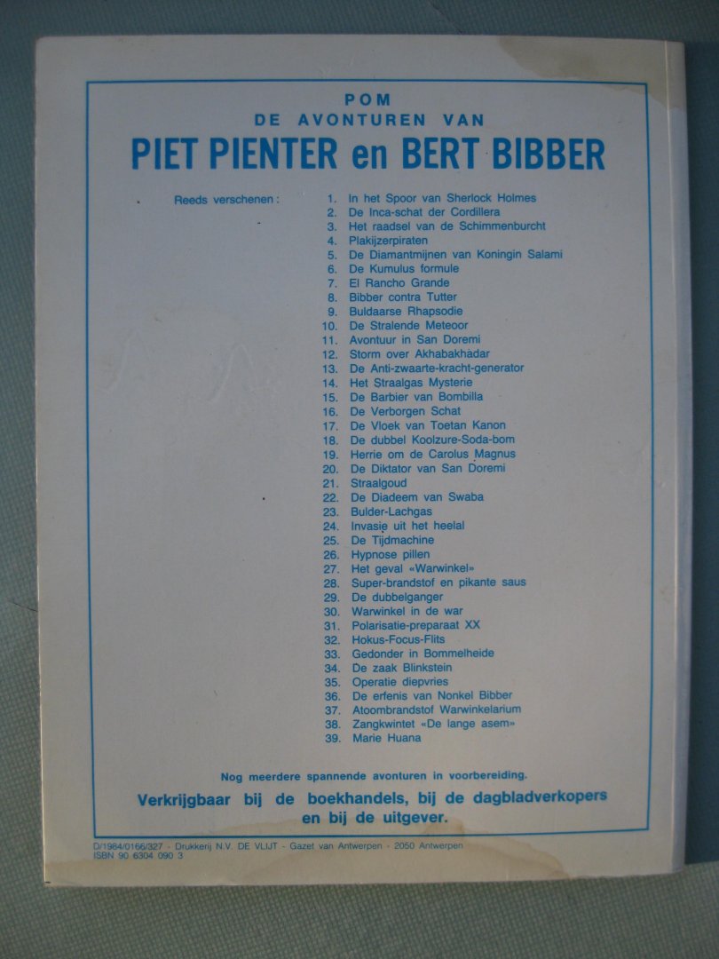 Pom - De avonturen van Piet Pienter en Bert Bibber. Zangkwintet "de lange asem"