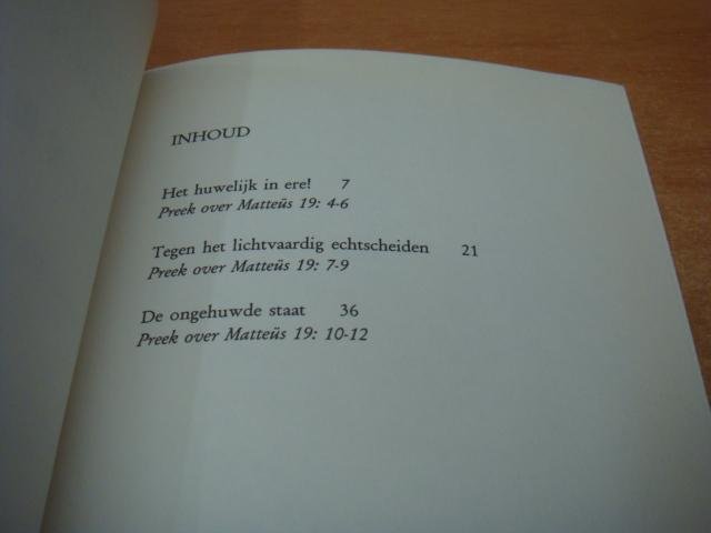 Jong, H de - Trouwen, scheiden en alleen blijven - over Matteüs 19: 1-12