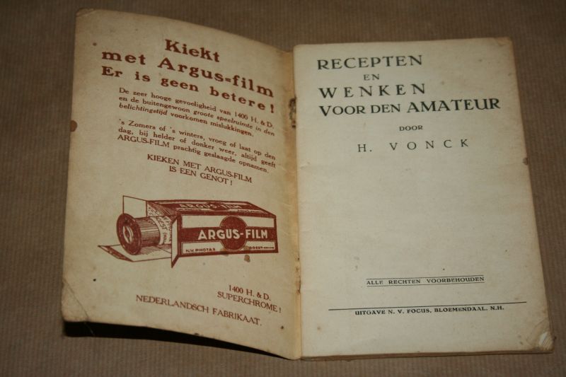 H. Vonck - Recepten en wenken voor den amateur