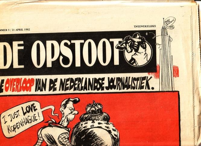 Almelo, Lex van, Jos Collignon, Hans van Laarhoven, e.a., red., - De Opstoot. De overloop van de Nederlandse journalistiek. Nummer 5, 21 april 1982. [Los nummer].