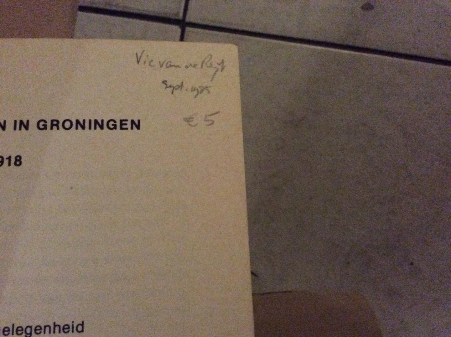 -exemplaar van Vic van de Reijt- - Letterkundig leven in Groningen sinds 1918