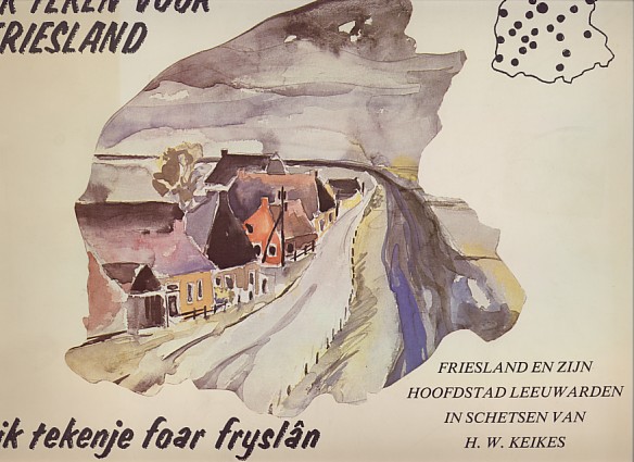 Keikes, H.W. - Ik teken voor Friesland / Ik tekenje foar Fryslan. Friesland en zijn hoofdstad in schetsen van H.W. Keikes
