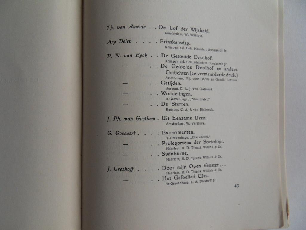 Greshoff, J. { samenstelling ]. - Het Jaar der Dichters - 11e Jaargang. - Muzenalmanak voor 1912.