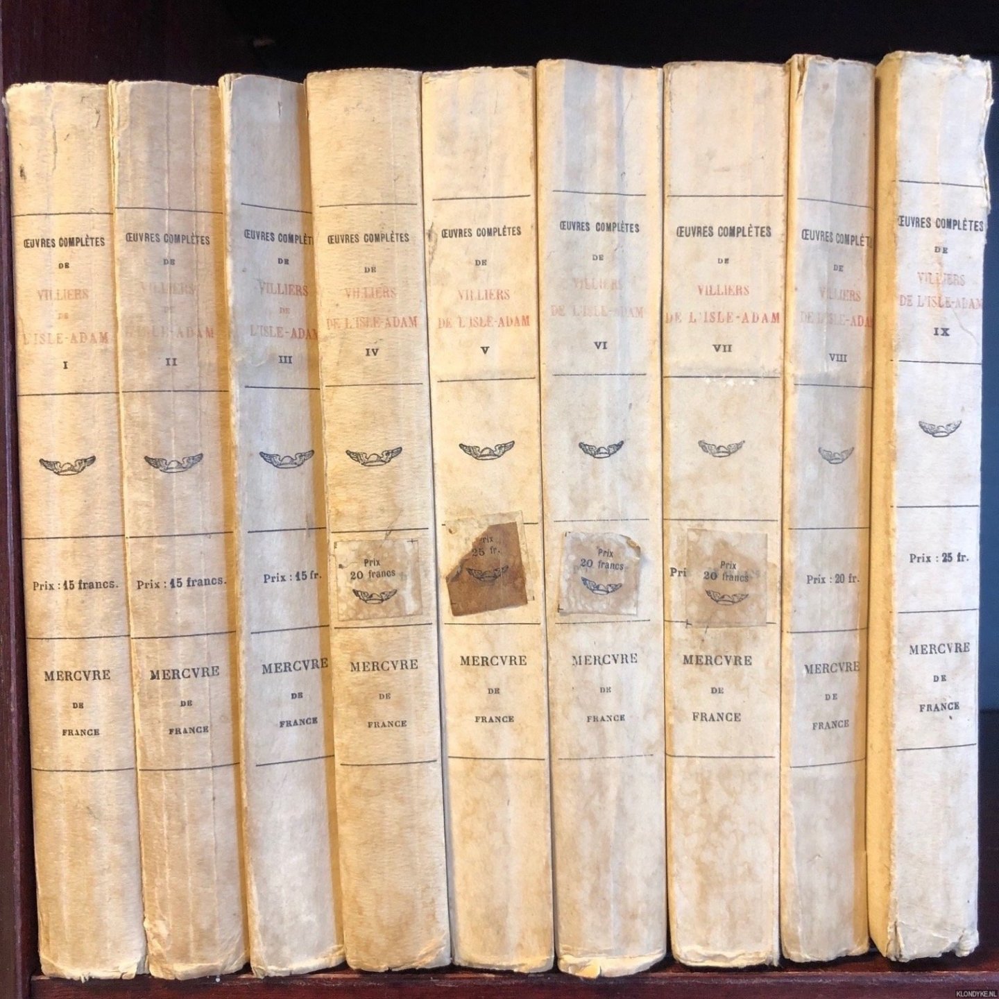Villiers de l'Isle-Adam, Auguste de - Oeuvres Complètes de Villiers de l'Isle-Adam I-XI (9 volumes)