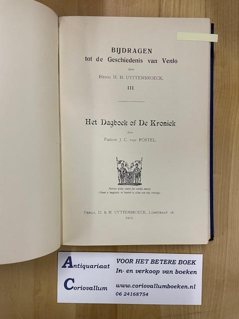 Uyttenbroeck, H.H. - Bijdragen tot de geschiedenis van Venlo - compleet 5 originele delen in 2 banden