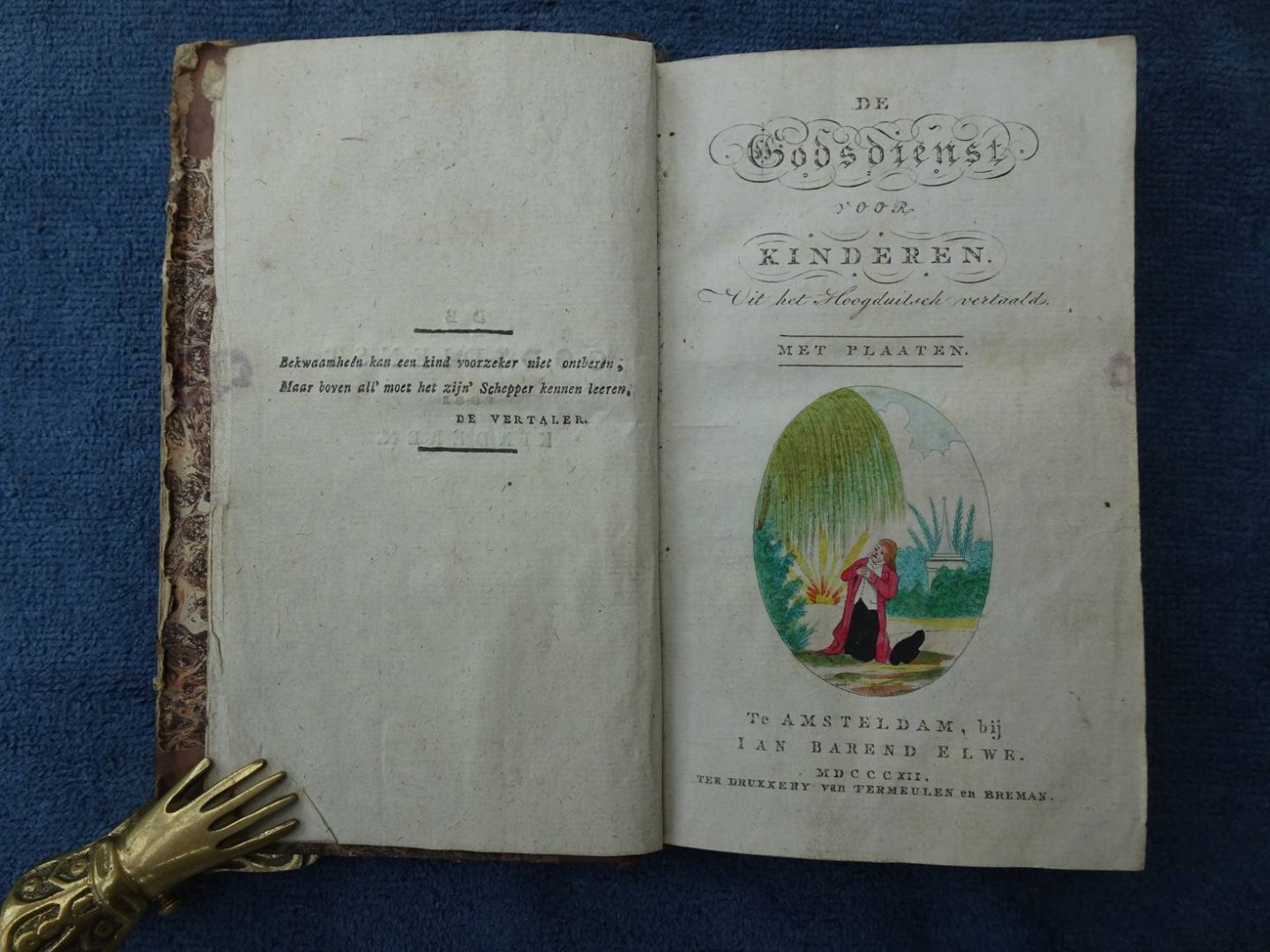 N.n.. - De Godsdienst voor kinderen. Uit het Hoogduitsch vertaald.