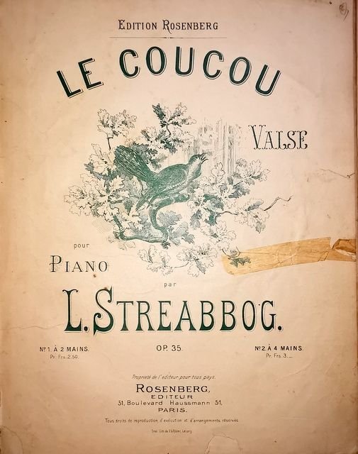 Streabbog, L.: - Le coucou pour piano. Op. 35