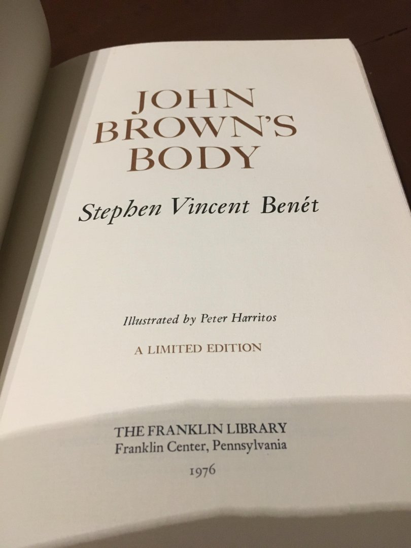 Stephen Vincent Benét - The 100 Greatest masterpieces of American literature; John Brown’s body
