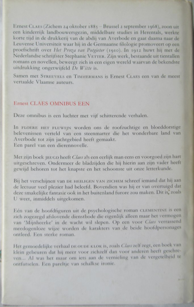 Claes, Ernest - Ernest Claes omnibus een (zie extra info)