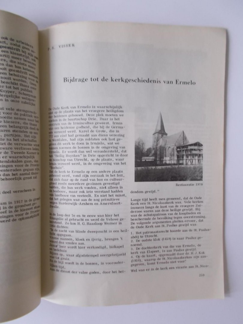 Visser, P.S. - ERMELO - Bijdrage tot de kerkgeschiedenis van Ermelo