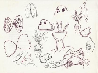 WOLKERS, Jan - Tekening in viltstift en fineliner.