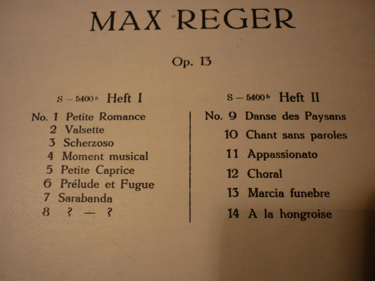Reger; Max (1873 - 1916) - Losse Blatter - Kleine stuckeOp. 13 - Heft I (piano zu 2 handen)