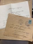 BLOK, A., - Letter from A. Blok to Ir W.A. Visser concerning certain subjects concerning Zeeland and the unwritten history of the Zeeland landscape (Zeeuws landschap) d.d. 8 August 1940.