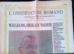 Almelo, Lex van & Hans Bouman & Dirk Mulder & Jan Roelofs & Johan Anthierens & Kees Boonman & Boudewijn Büch & Paul Haenen & Jos Collignon &Tom Lanoye - en anderen - L'osservatore Romano: eenmalige editie in de Nederlandse taal