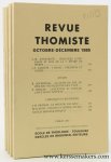 Thomisme - Thomas d'Aquin - Revue Thomiste : - Revue Thomiste. Revue doctrinale de théologie et de philosophie. XCIIIe année - T. LXXXV - No 1-4 - 1985