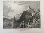 J. Wats after William Tombleson. - Original lithography, Wine | Historic European Castle Germany: Braubach and the Marksburgh, London published Ivy Lane, 1 p.