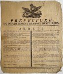 De Beaumont, Fremin. - Publication / Affiche Military 1813 | Préfecture du department des bouches du Rhin, oprichten vier regimenten, E. Lion en zonen Bois-le-duc ('s Hertogenbosch) 1813, plano 1 p.