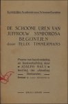 Felix Timmermans, Joseph Maes illustr. - schoone uren van juffrouw Symforosa begijntjen, Proeve van bandversiering en boekverluchting door Joseph Maes leerling der afdeeling sierkunsten