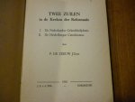 Zeeuw de P. Jgzn. - Twee zuilen in de kerken der reformatie