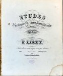 Liszt, Franz: - [R 2b] Études d`exécution transcendante pour le piano. Cah I-II. Seule édition authentique revue par l`auteur