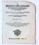 W.C. (Cornelisz, Wouter). - Pamphlet. Een suyvere ende eenvoudighe verklaringhe, over het neghende capittel des sendtbriefs Pauli tot den Romeynen (...), 1621, 24 pp.