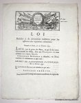 ASSEMBLEE NATIONALE, - Loi relative à la décoration militaire pour les officiers des regimens coloniaux. Donnée à Paris, le 25 Février 1791. No. 636. ASSEMBLEE NATIONALE, - Loi relative à la décoration militaire pour les officiers des regimens coloniaux. Donnée à Paris, le 25 Février 1791. No. 636.