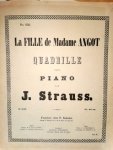 Strauss, Eduard: - La fille de Madame Angot. Quadrille pour piano. 3e druk